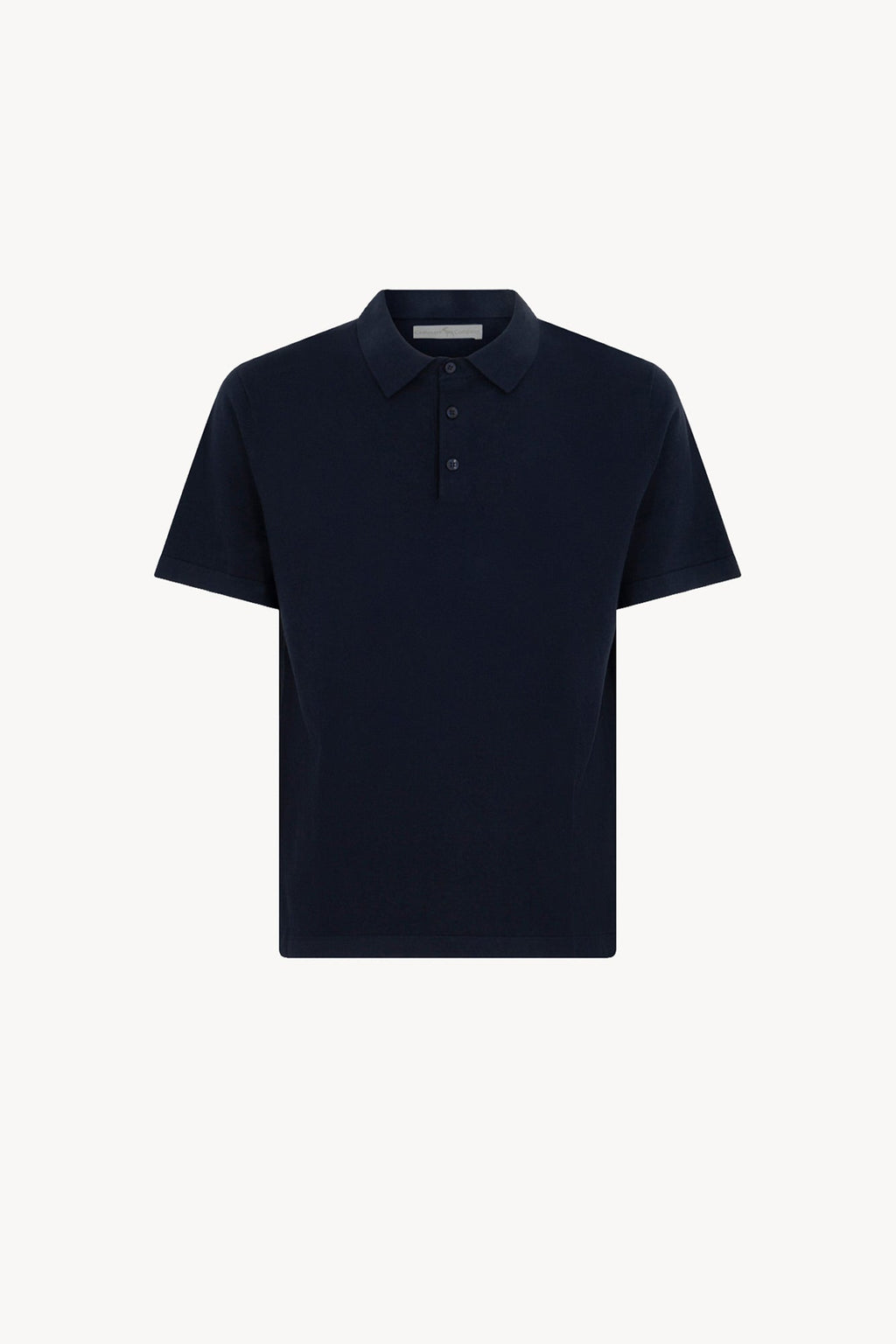 Polo Mezza Manica in Cotone Cashmere Navy