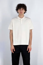 Polo Mezza Manica in Cotone Cashmere Avorio