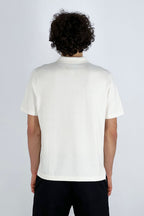 Polo Mezza Manica in Cotone Cashmere Avorio