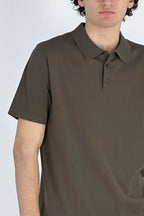 Polo Mezza Manica in Cotone Cashmere Color Fango