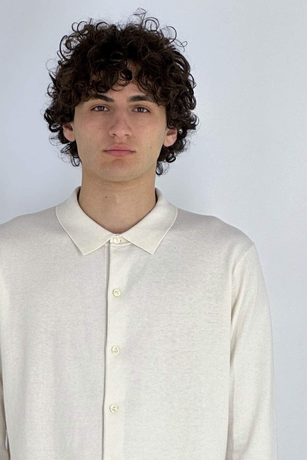 Camicia in Cotone Cashmere Avorio