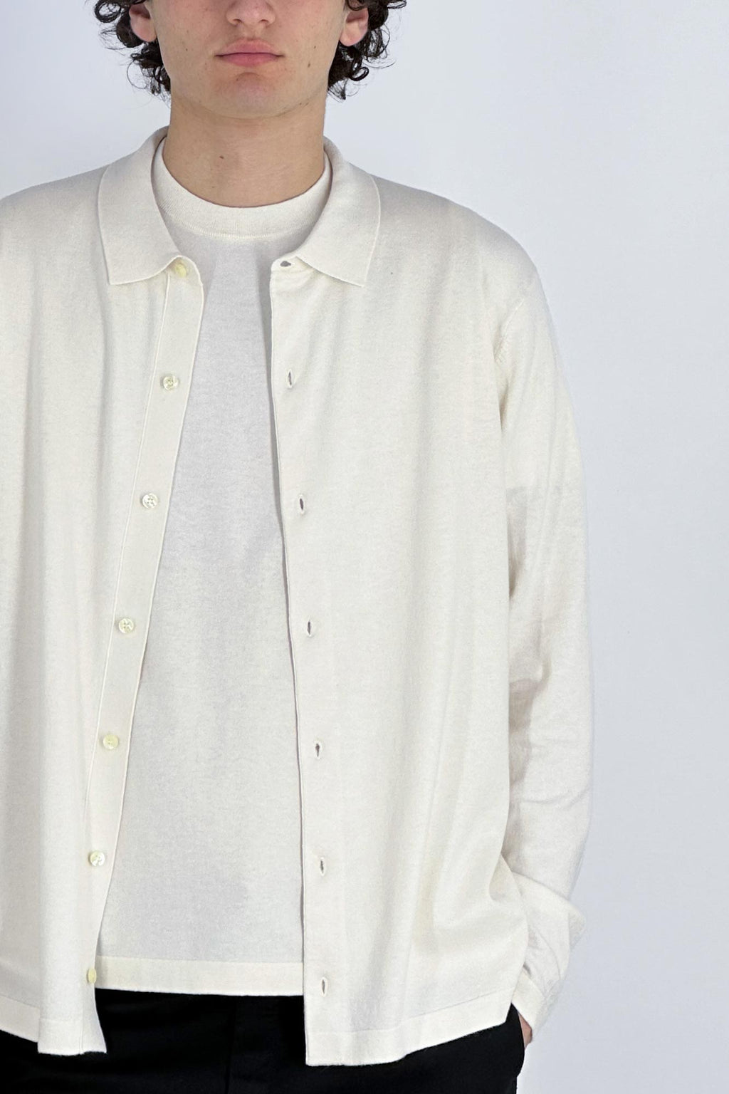 Camicia in Cotone Cashmere Avorio