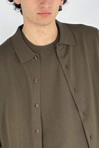 Camicia in Cotone Cashmere Color Fango
