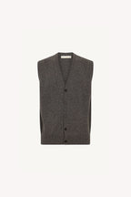 Gilet con Bottoni in Puro Cashmere Flanella