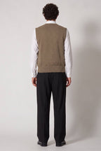 Gilet con Bottoni in Puro Cashmere Dune
