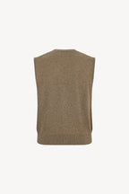Gilet con Bottoni in Puro Cashmere Dune