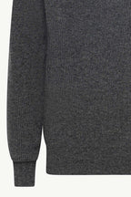 Lupetto Mezza Zip a Costa Inglese in Puro Cashmere Flanella