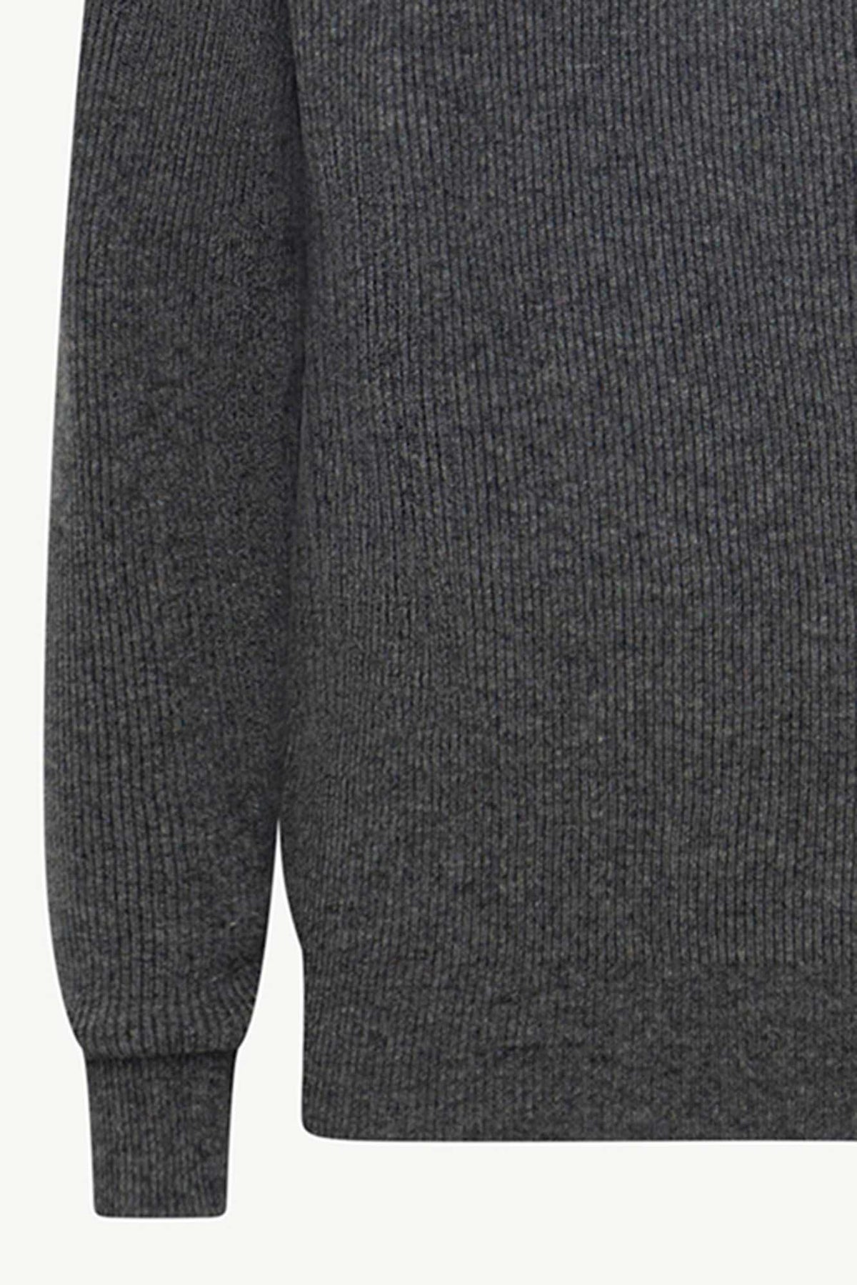 Lupetto Mezza Zip a Costa Inglese in Puro Cashmere Flanella