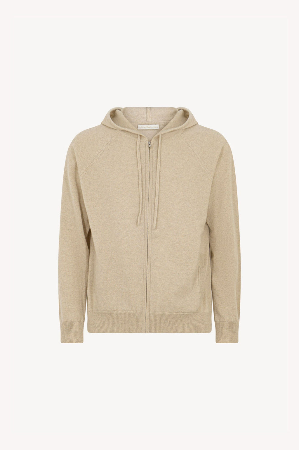 Felpa Uomo con Cappuccio in Puro Cashmere Avena