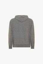 Felpa Uomo con Cappuccio in Puro Cashmere Silver