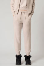 Pantaloni Jogging Unisex in Puro Cashmere Avena