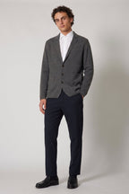 Blazer in Maglia Stoffa in Puro Cashmere Flanella