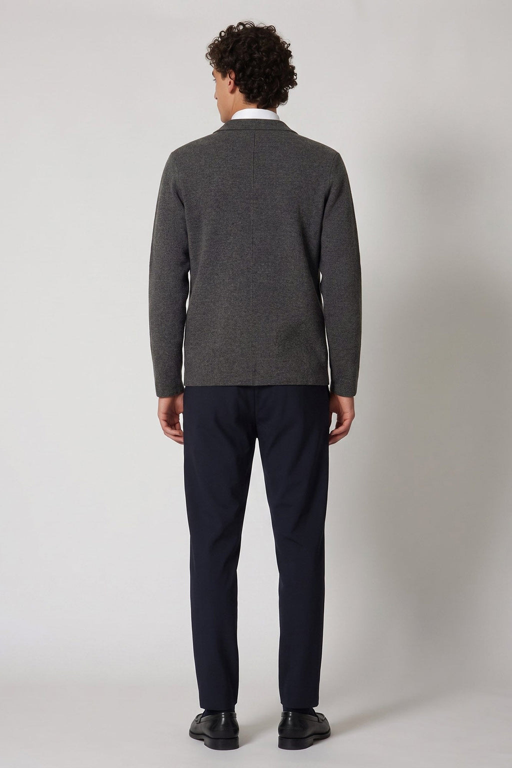 Blazer in Maglia Stoffa in Puro Cashmere Flanella