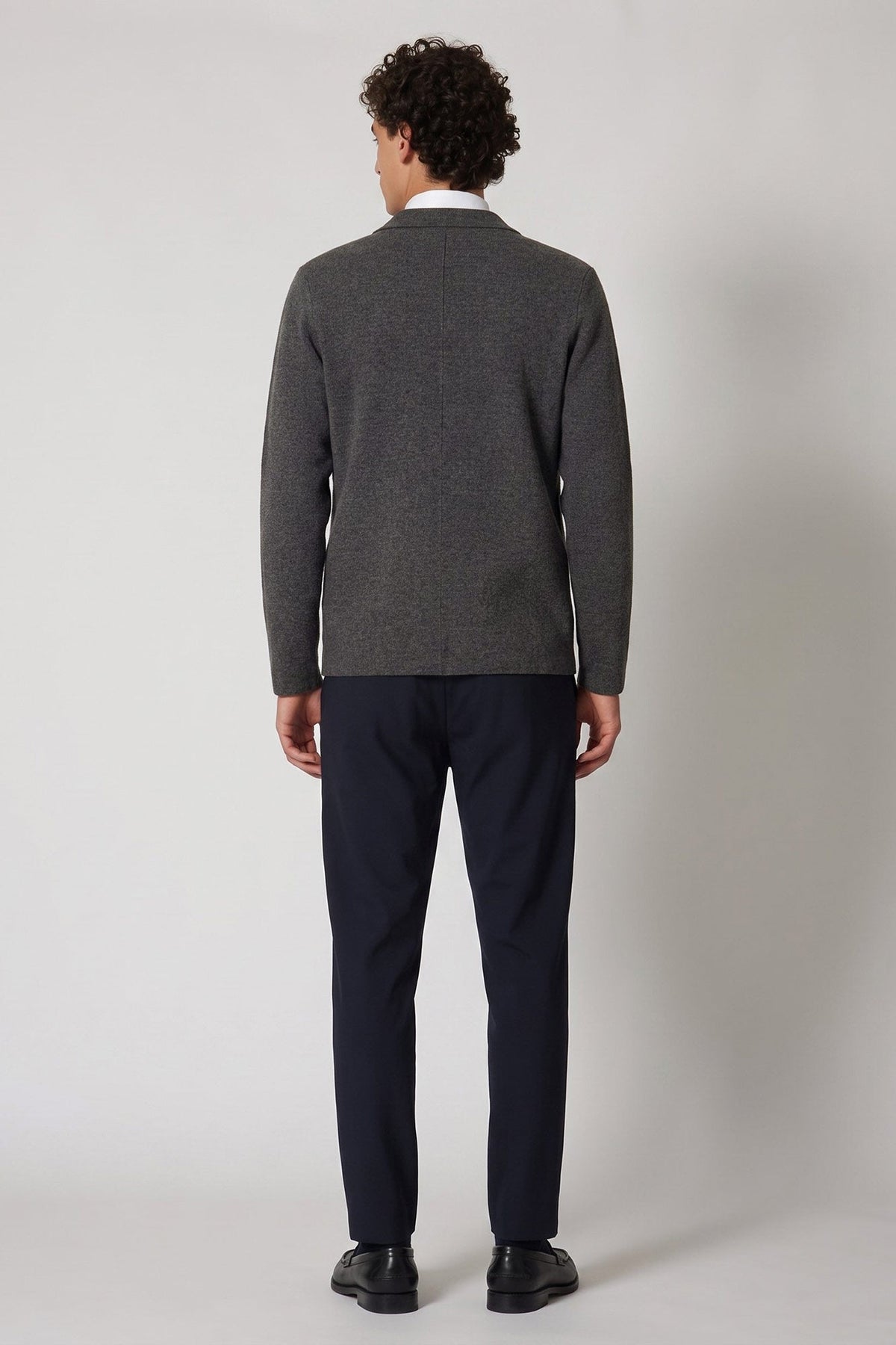 Blazer in Maglia Stoffa in Puro Cashmere Flanella
