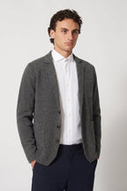 Blazer in Maglia Stoffa in Puro Cashmere Flanella