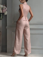 AMARA | BUTTON-FRONT TWO-PIECE SET