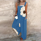 SAVANNAH | PRINTED WIDE-LEG OVERALLS
