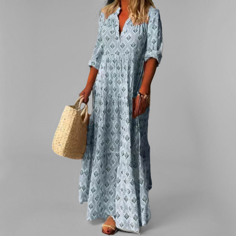 Kaelen - Leggera Camicia di Cotone con Scollo a V