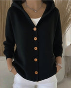 Ginevra | Cardigan in Maglia con Cappuccio e Bottoni