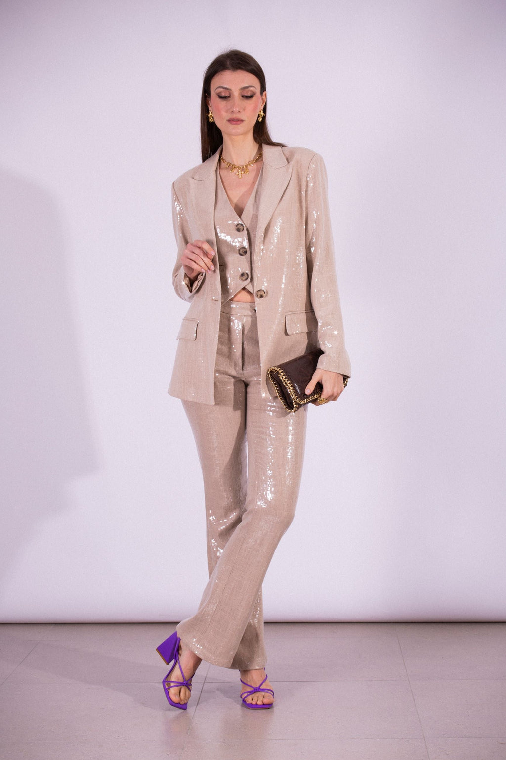 SILVIAN HEACH PANTALONE PAILLETTES