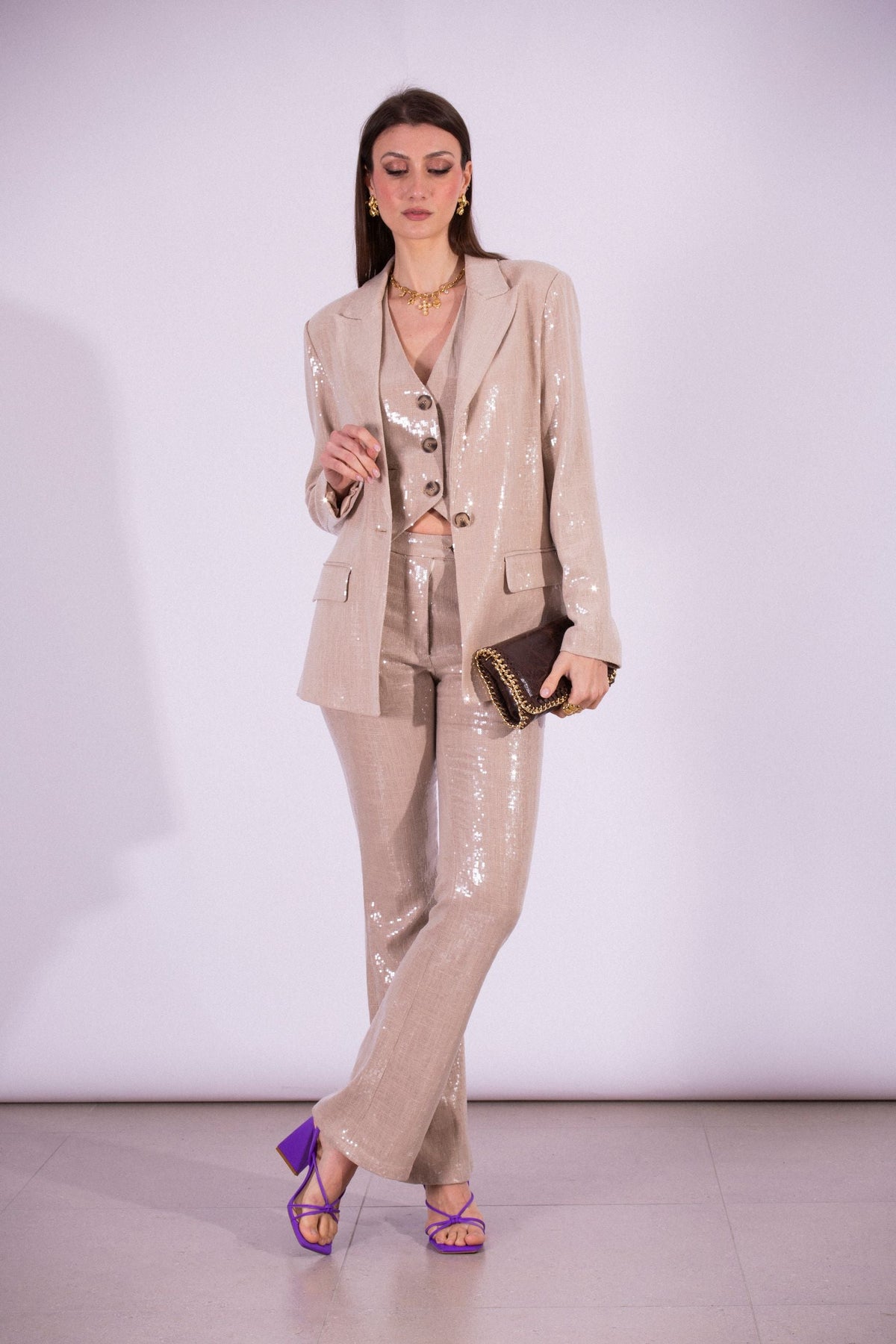 SILVIAN HEACH PANTALONE PAILLETTES