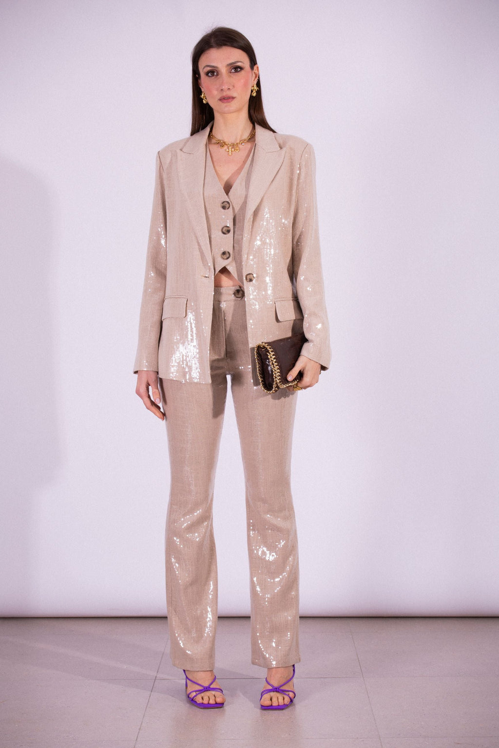 SILVIAN HEACH PANTALONE PAILLETTES