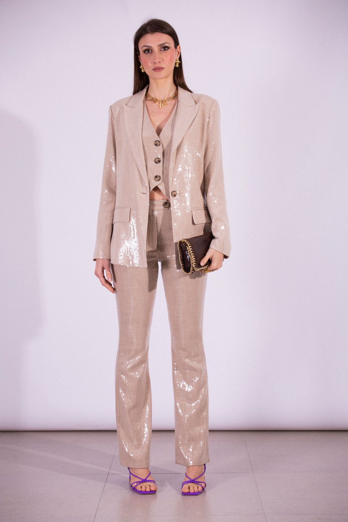 SILVIAN HEACH PANTALONE PAILLETTES