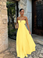 Ayelet - Abito Lungo a Pieghe, Versatile & Elegante