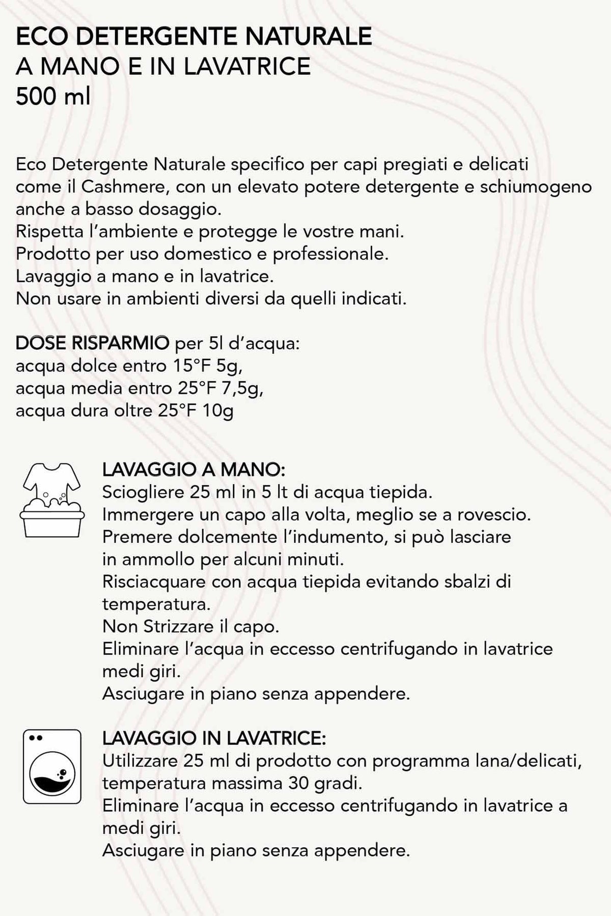 Eco Detergente Cashmere 500 ml