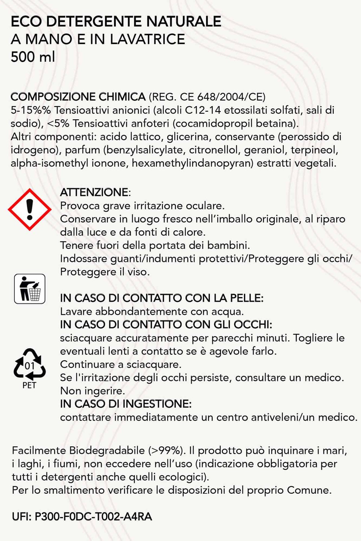 Eco Detergente Cashmere 500 ml