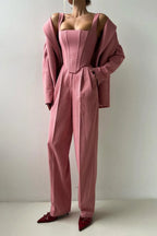 Pilar | Three-Piece Set with Double-Breasted Blazer