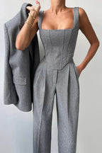 Pilar | Three-Piece Set with Double-Breasted Blazer
