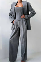 Pilar | Three-Piece Set with Double-Breasted Blazer