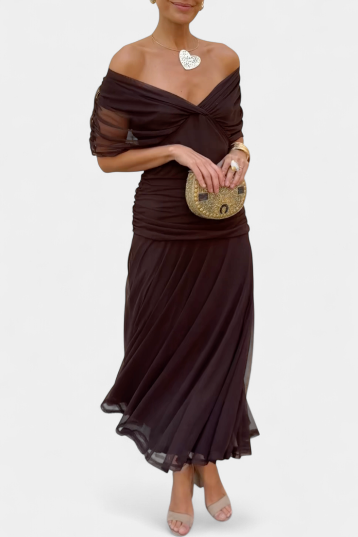 ALONDRA | FLORAL V-NECK MAXI DRESS