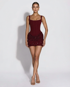 Serafina™ | Mini Abito Couture con Corsetto e Drappeggio Gioiello
