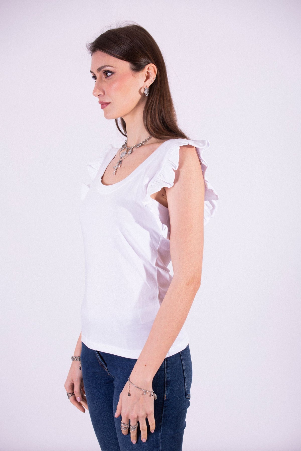 SILVIAN HEACH T-SHIRT SCOLLO A SCOOP