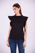 SILVIAN HEACH T-SHIRT MANICA ARRICCIATA
