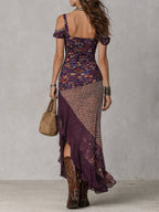 SELENA | MIXED PRINT MAXI DRESS