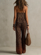 CASSIA | GRADIENT LEOPARD CHIFFON THREE-PIECE SET