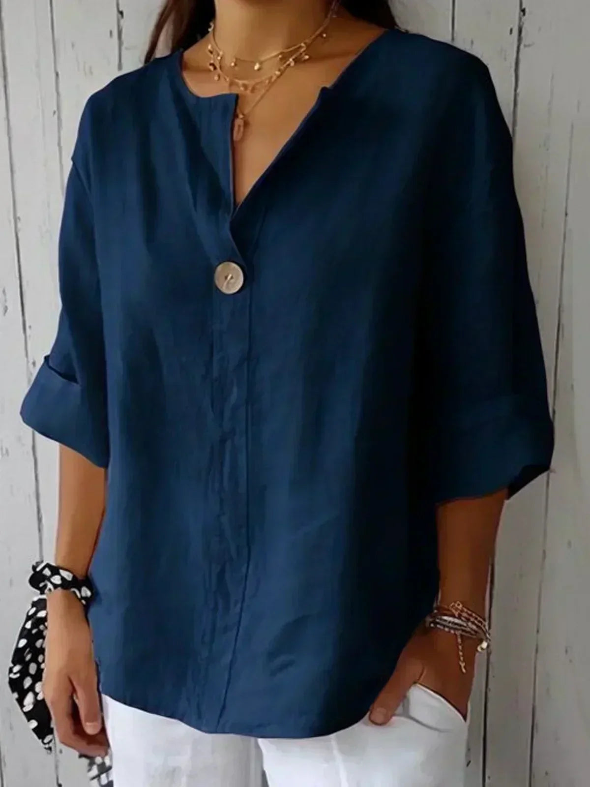 Siggy - Comoda Blusa con Scollo a V
