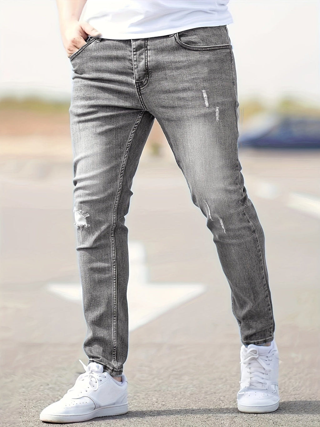 Alex | Jeans slim strappati di tendenza