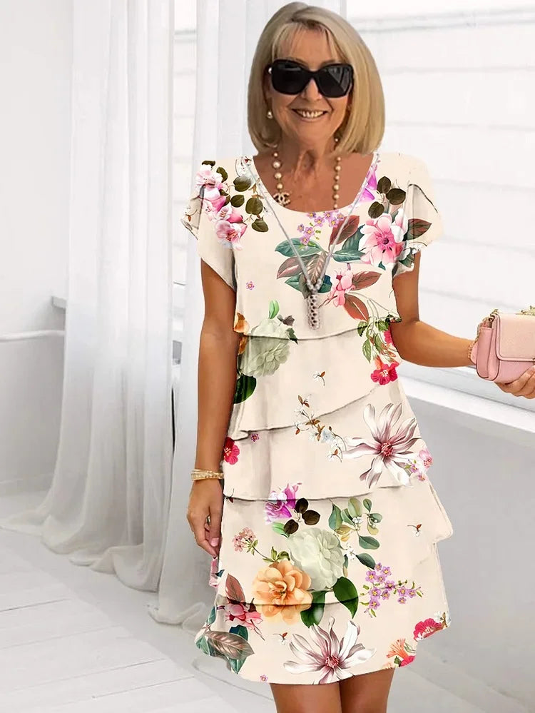 Cersei - Abito floreale con rouches Fluido & Femminile
