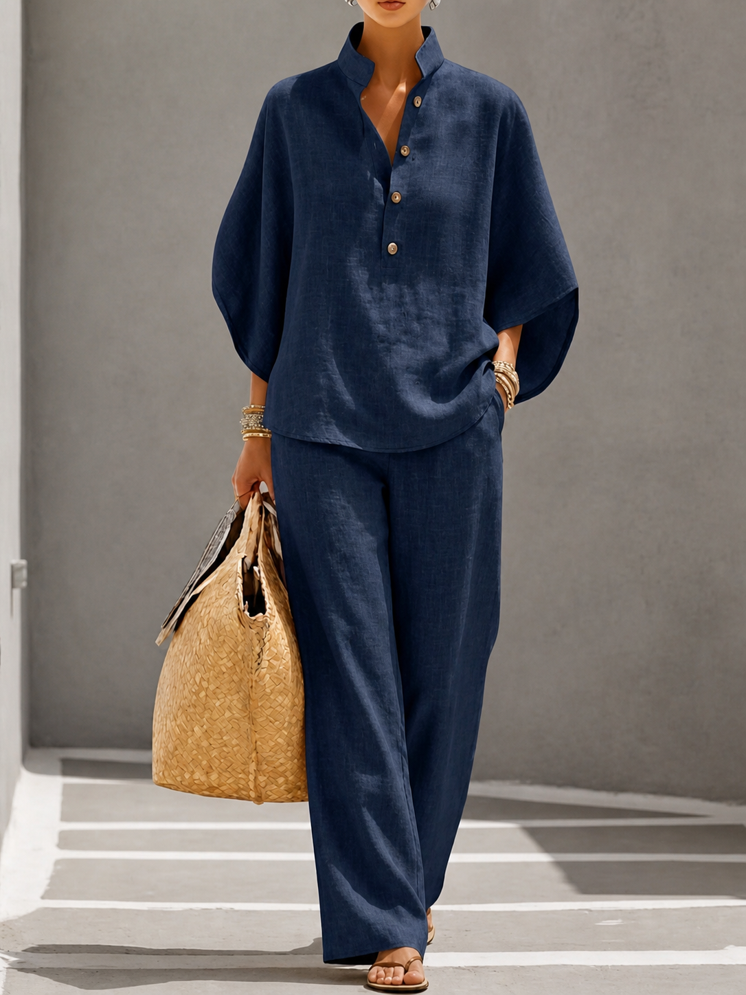 Uranilde | Completo Blu Navy a Vita Alta