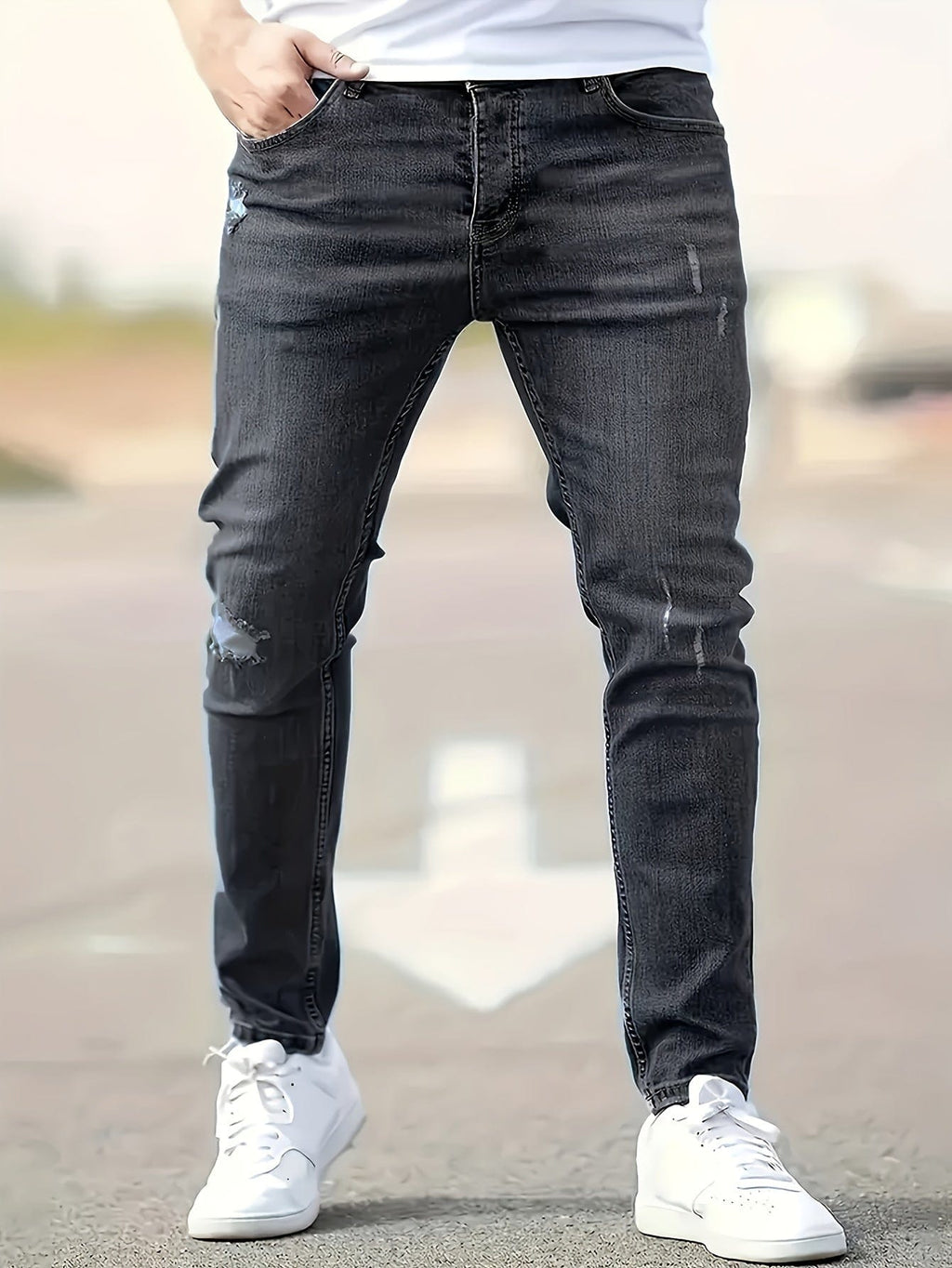 Alex | Jeans slim strappati di tendenza