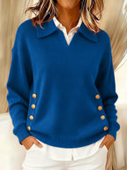Evelina | Maglione Scollo a V con Colletto