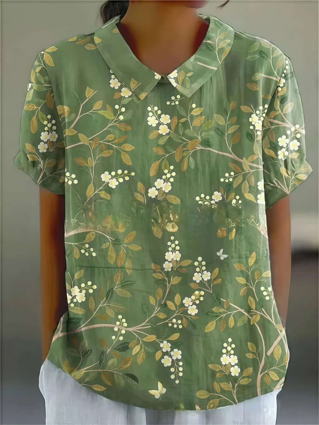 Alejandra - Camicia casual con motivo floreale