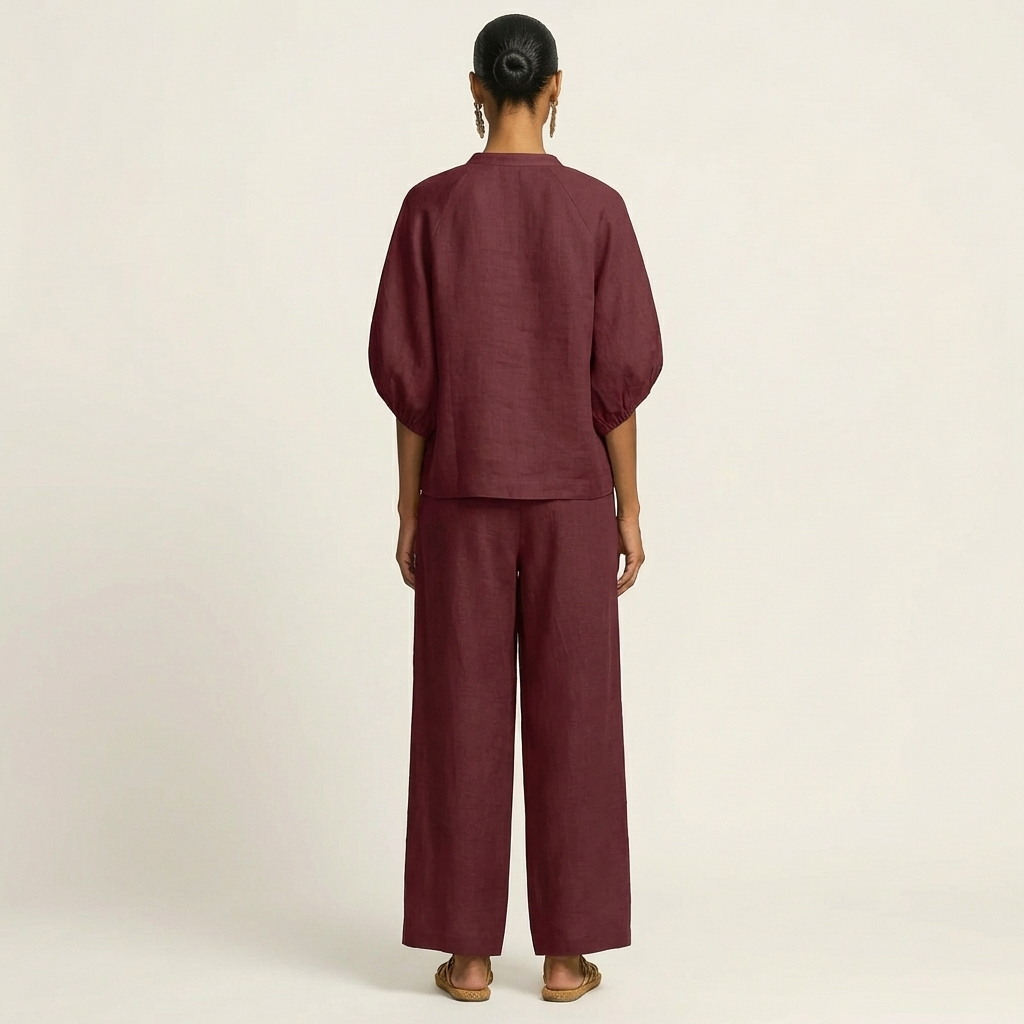 Alice | Set con Zip Frontale e Maniche a Sbuffo