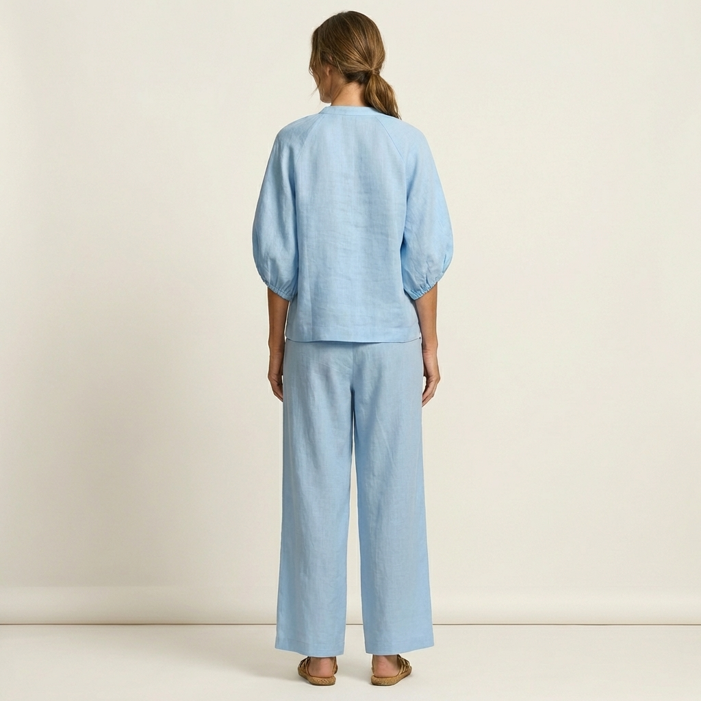 Alice | Set con Zip Frontale e Maniche a Sbuffo