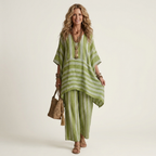 Emma | Set Due Pezzi in Cotone-Lino a Righe