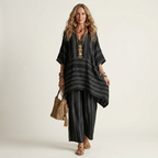 Emma | Set Due Pezzi in Cotone-Lino a Righe